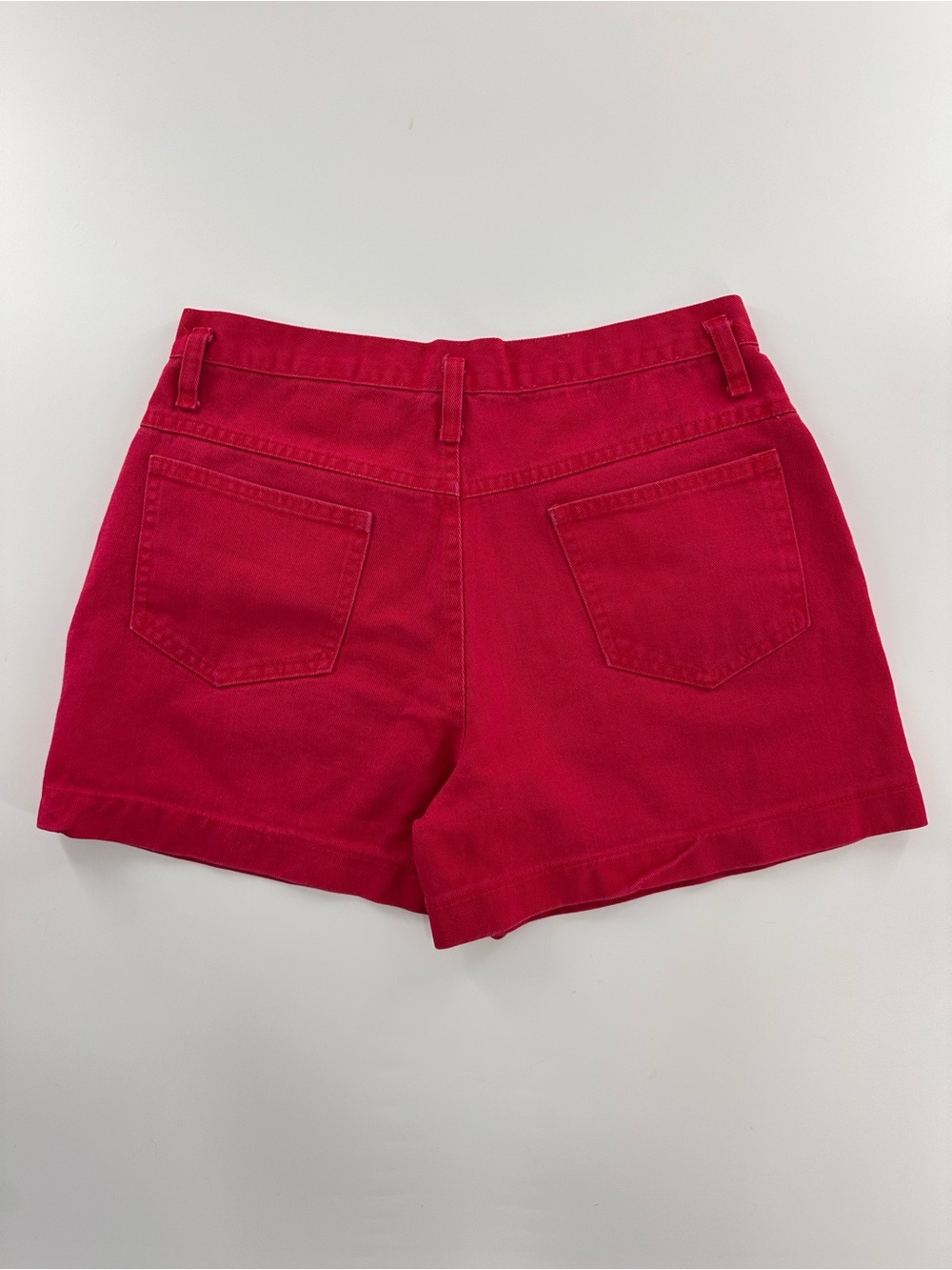 90's Red Denim High Rise Mom Shorts Women's Size M/L - Picture 2 of 10